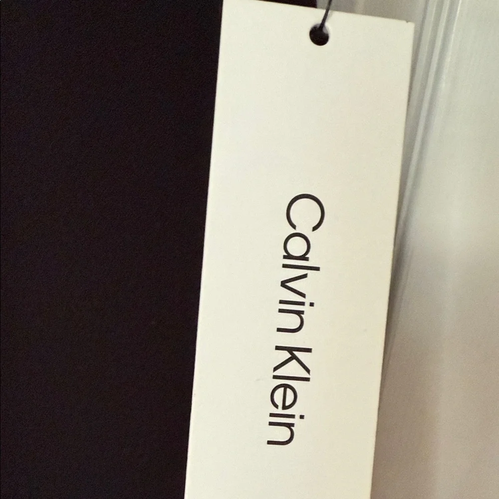 Calvin Klein Chic Black Long-Sleeve Dress with Bow Detail - Picture 4 of 6